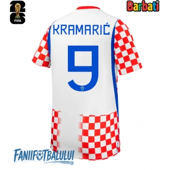 Croația Andrej Kramaric #9 Tricou Fotbal Replică Mondial 2026 Barbati Acasa